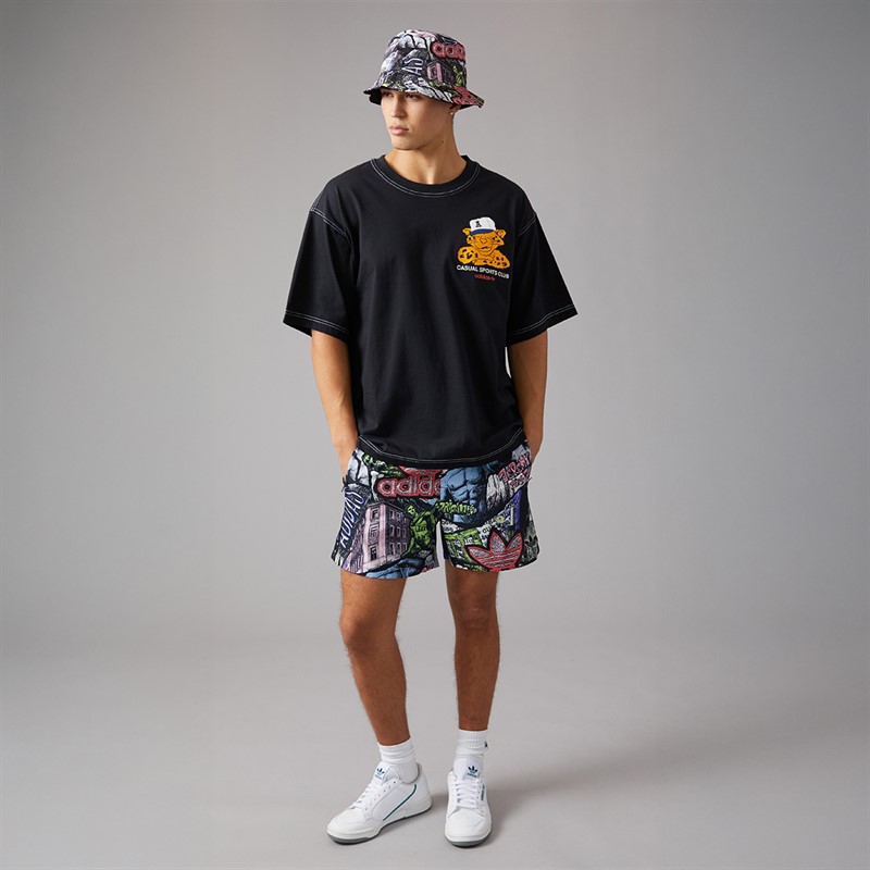 adidas Originals Mens X Jeremy Scott All Over Print Shorts Multicolor