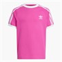 adidas Originals Junior Adicolor Trefoil Logo 3-Stripes T-Shirt Semi Lucid Fuchsia
