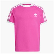adidas Originals Junior Adicolor Trefoil Logo 3-Stripes T-Shirt Semi Lucid Fuchsia