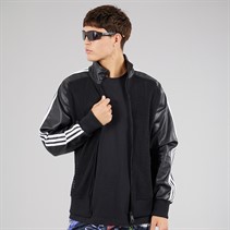 adidas Originals Mens adidas X Jeremy Scott Faux Leather Mesh Track Top Black