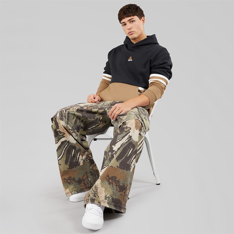 adidas Originals Mens Archive Cutline Hoodie Black/Cardboard