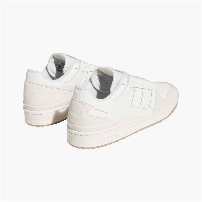 adidas Originals Mens Forum Low CL Trainers Core White/Cloud White/Grey One