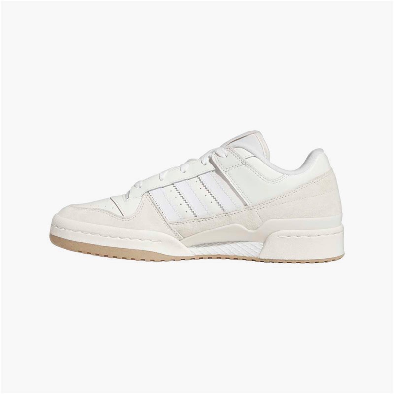 adidas Originals Mens Forum Low CL Trainers Core White/Cloud White/Grey One