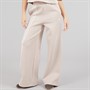 adidas Originals Womens Off Placed 3-Stripes Wide Leg Joggers Wonder Taupe