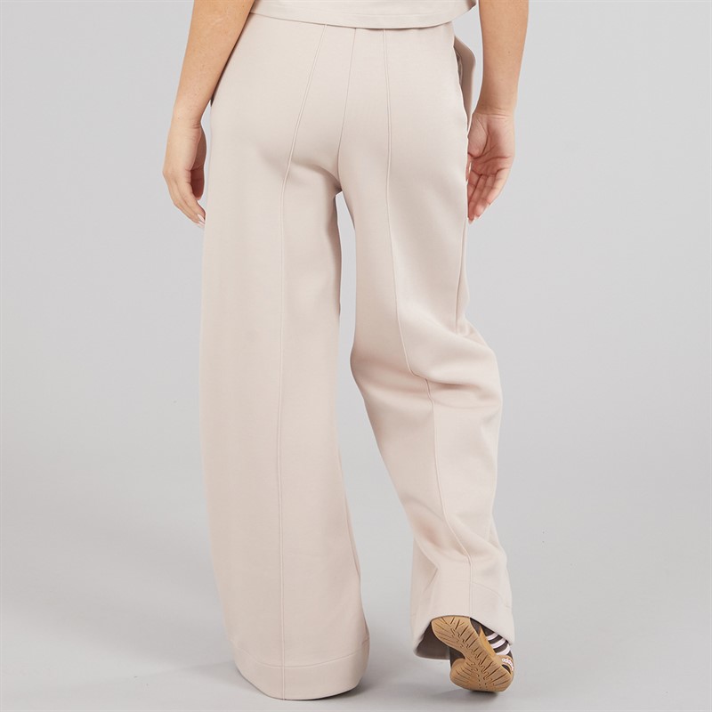 adidas Originals Womens Off Placed 3-Stripes Wide Leg Joggers Wonder Taupe