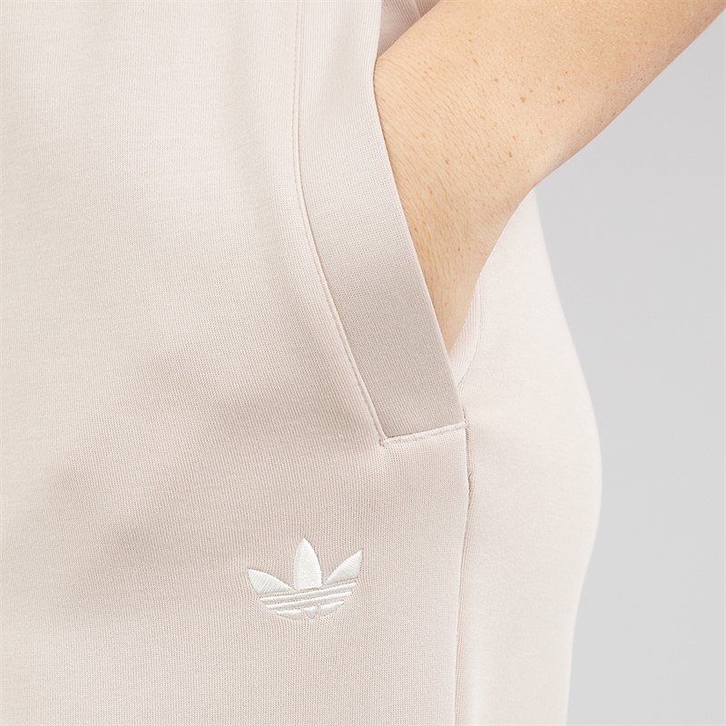 adidas Originals Womens Off Placed 3-Stripes Wide Leg Joggers Wonder Taupe