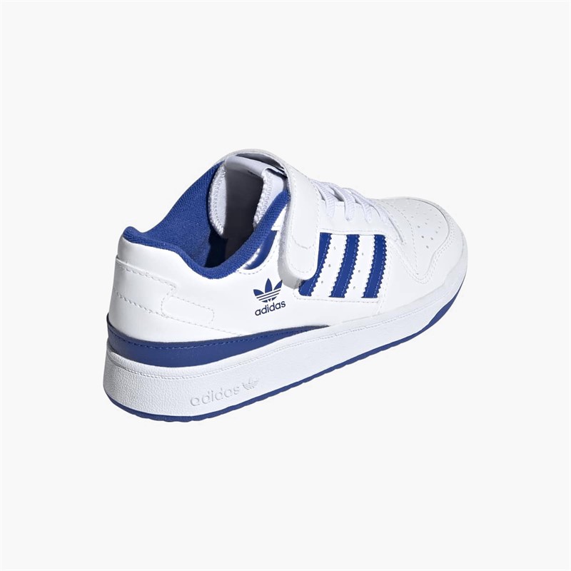 adidas Originals Kids Forum Low Trainers Cloud White/Royal Blue/Cloud White