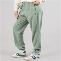 adidas Originals Womens Essentials Trefoil Frech Terry Joggers Silver Green