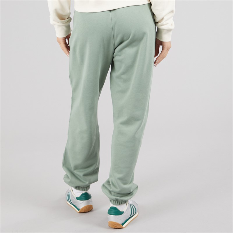 adidas Originals Womens Essentials Trefoil Frech Terry Joggers Silver Green