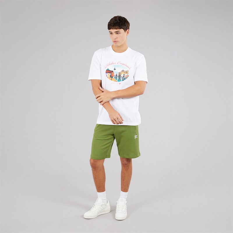 adidas Originals Mens Berlin Paint Graphic T-Shirt White