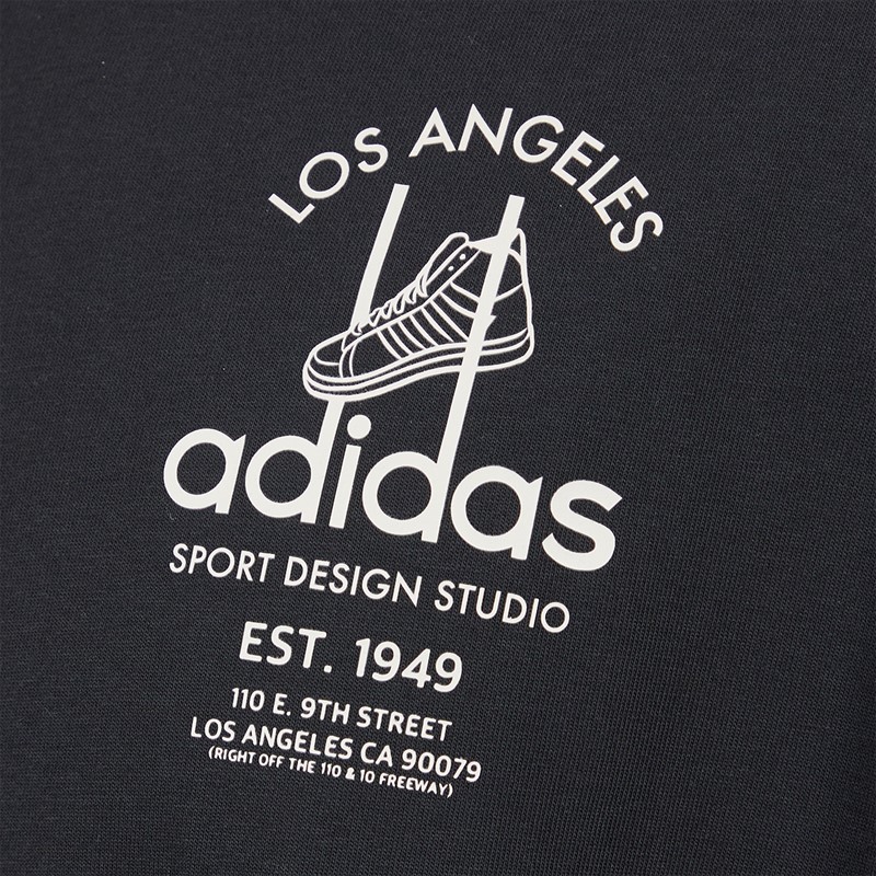 adidas Originals Mens Sports Design GFX Back Graphic T-Shirt Black