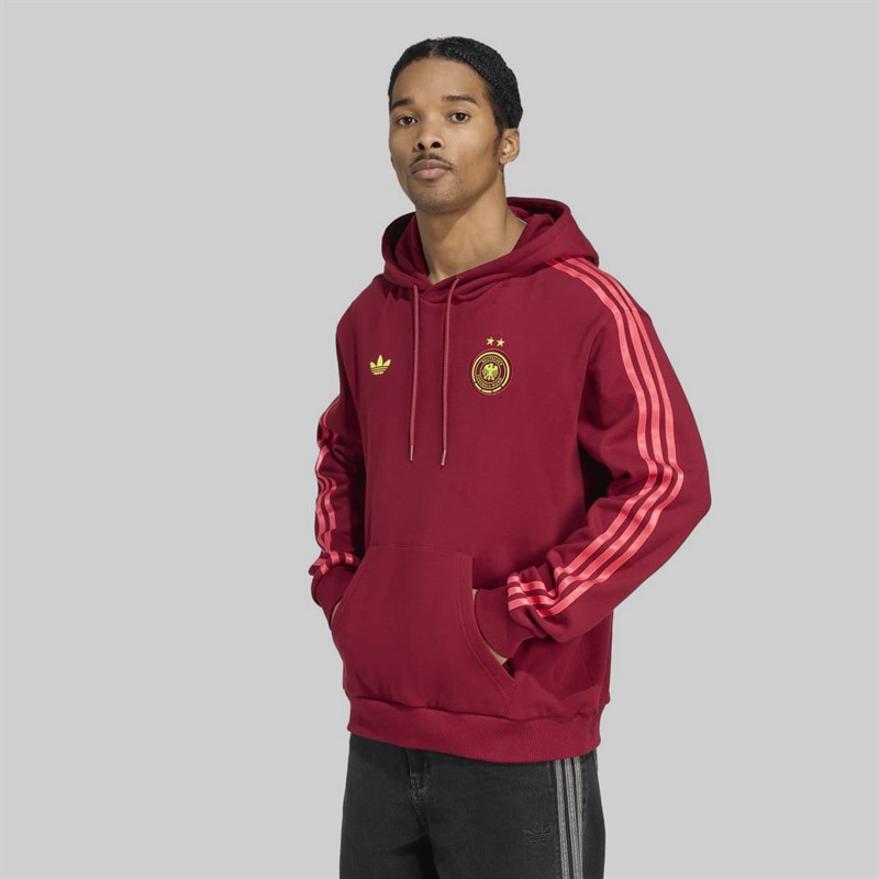 adidas Originals Mens DFB Germany Trefoil Hoodie Tech Copper Blue