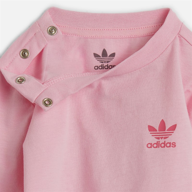 adidas Originals Infant Girls Long Sleeve T-Shirt True Pink