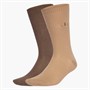 adidas Originals Mens Everday Icons Two Pack Crew Socks Warm Sandstone/Earth Strata