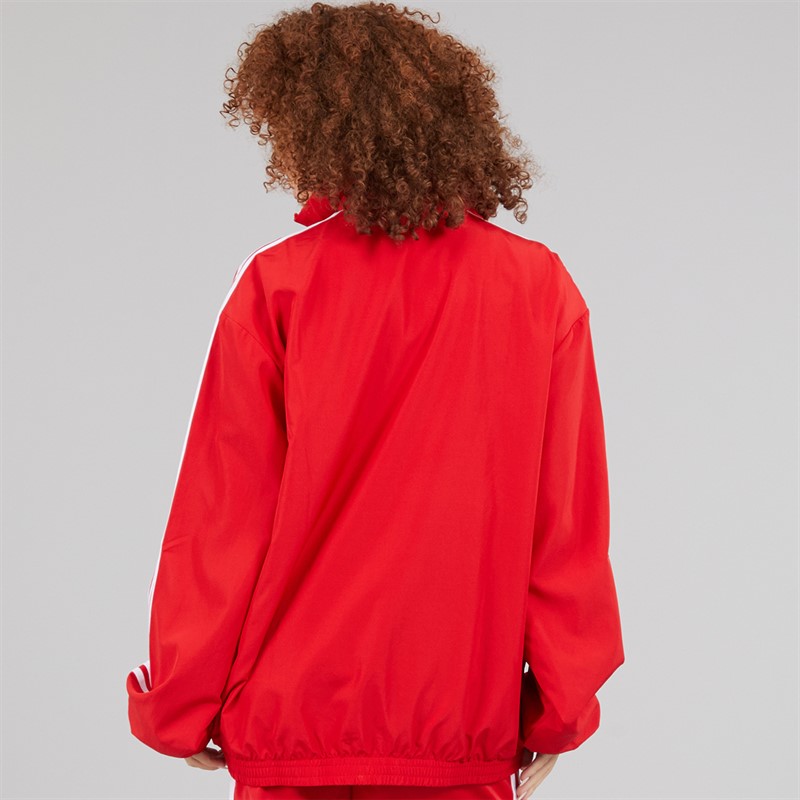 adidas Originals Womens Firebird Oversized Track Top Better Scarlet