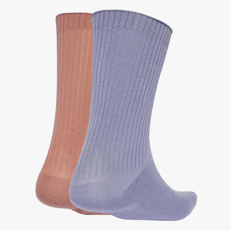 adidas Originals Mens Everday Icons Two Pack Crew Socks Warm Clay/Silver Violet