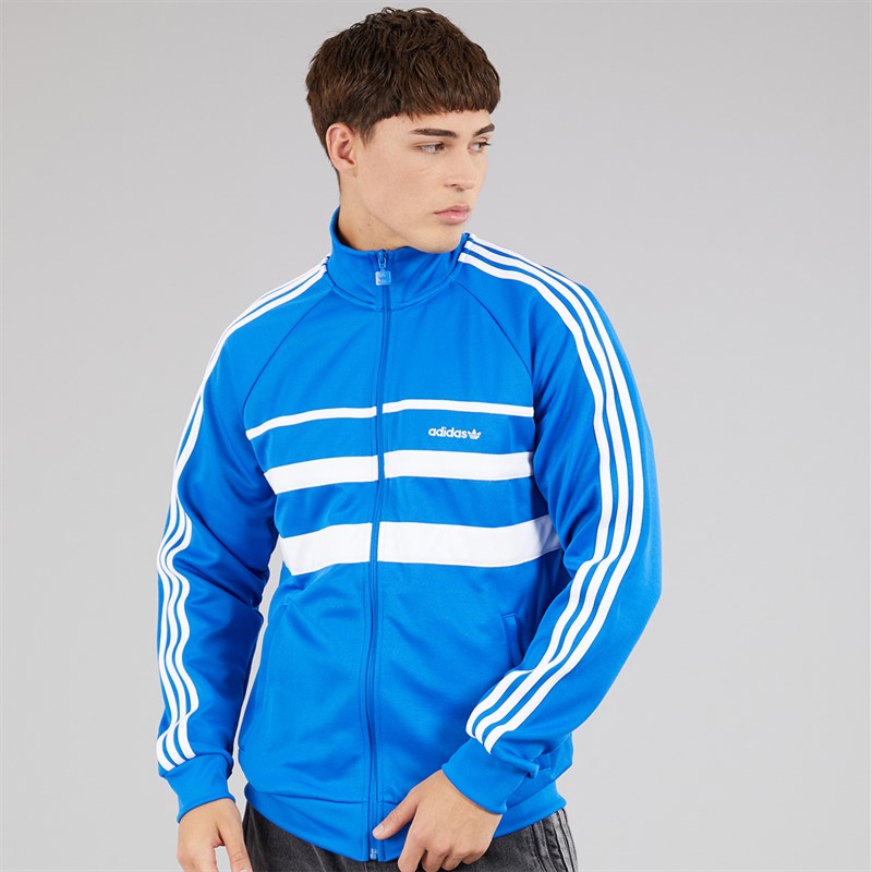 adidas Originals Mens Adicolor The First Track Top Blue/White