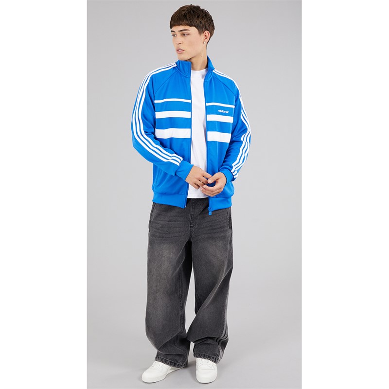 adidas Originals Mens Adicolor The First Track Top Blue/White