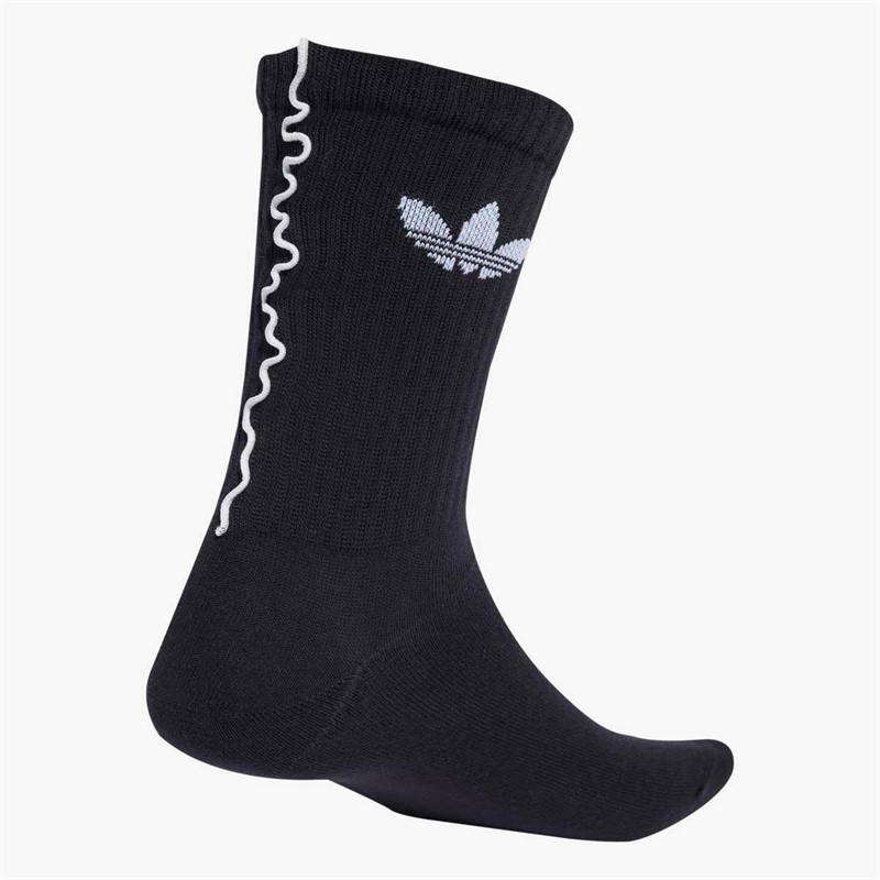 adidas Originals Mens Ruffle Two Pack Crew Socks White/Black