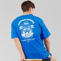 adidas Originals Mens Music Fest Back Graphic T-Shirt Bright Royal
