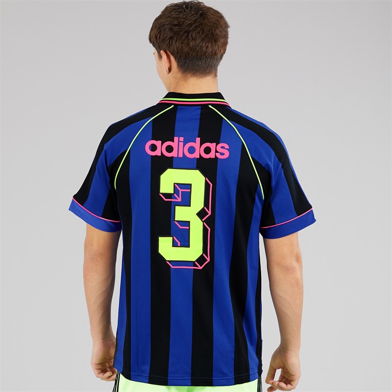 adidas Originals Mens Jacquard Stripe Jersey Semi Lucid Blue/Black