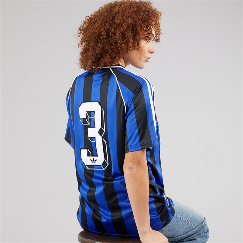 adidas Originals Womens Beads Striped Jersey Semi Lucid Blue/Black