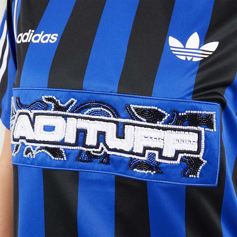 adidas Originals Womens Beads Striped Jersey Semi Lucid Blue/Black