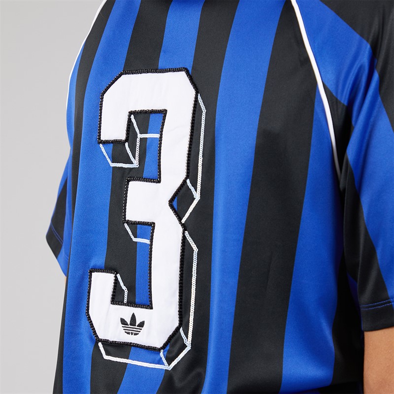 adidas Originals Womens Beads Striped Jersey Semi Lucid Blue/Black