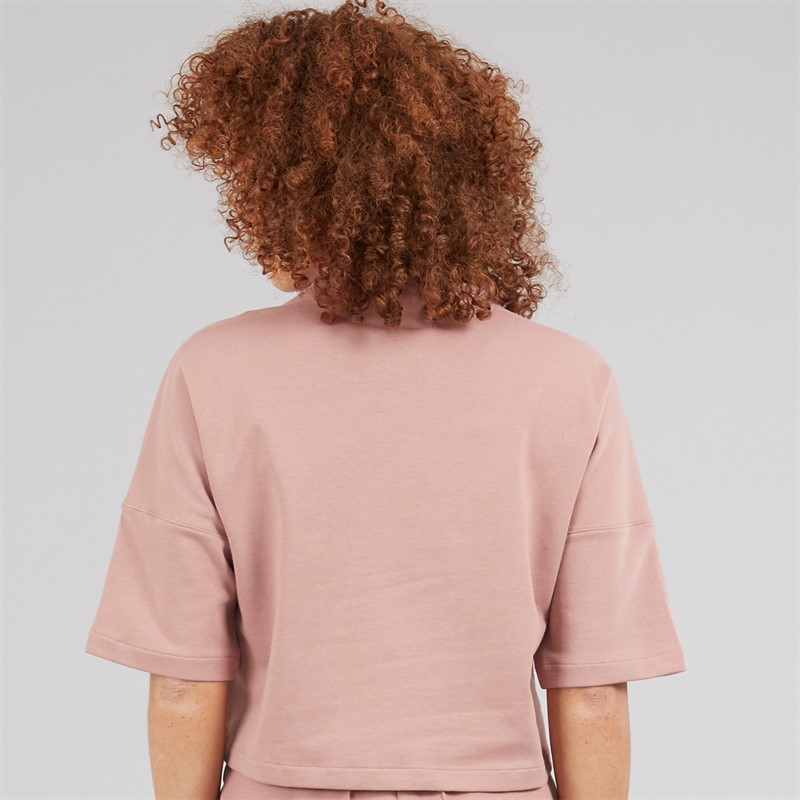 adidas Originals Womens Off Placed 3-Stripes T-Shirt Warm Clay