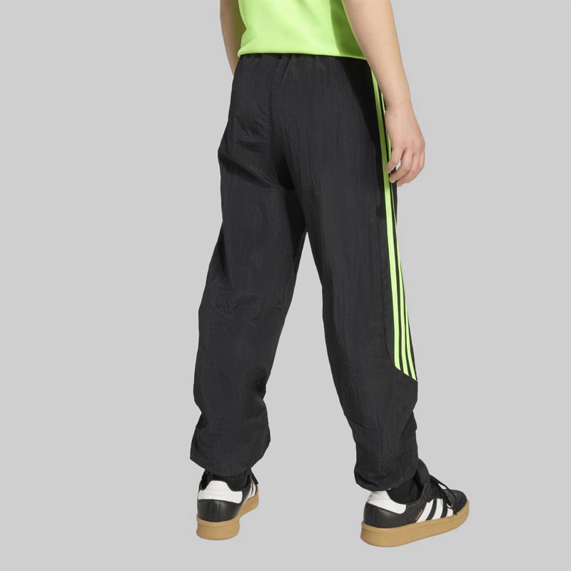 adidas Originals Junior Teamgeist Track Pants Black/Signal Green