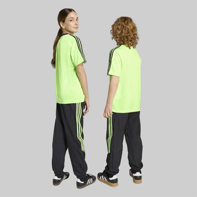adidas Originals Junior Teamgeist Track Pants Black/Signal Green