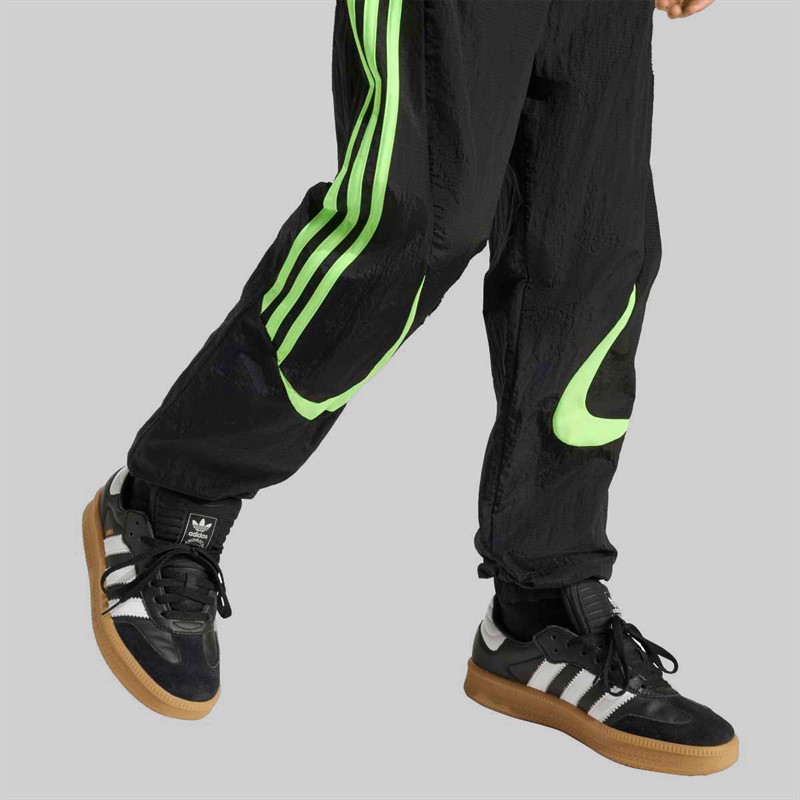 adidas Originals Junior Teamgeist Track Pants Black/Signal Green