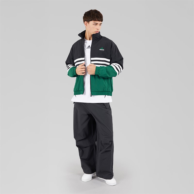 adidas Originals Mens Archive Track Top Black/Collegiate Green