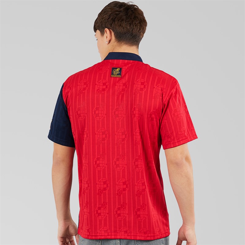 adidas Originals Mens RFEF Spain 1996 Retro Home Jersey Bold Red