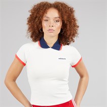 adidas Originals Womens Polo Shirt Off White