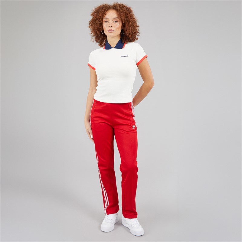 adidas Originals Womens Polo Shirt Off White
