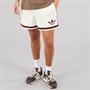 adidas Originals Mens Logo Basketball Shorts Ivory/Shadow Red