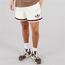 adidas Originals Mens Logo Basketball Shorts Ivory/Shadow Red