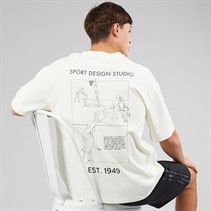adidas Originals Mens Sports Design GFX Back Graphic T-Shirt Ivory