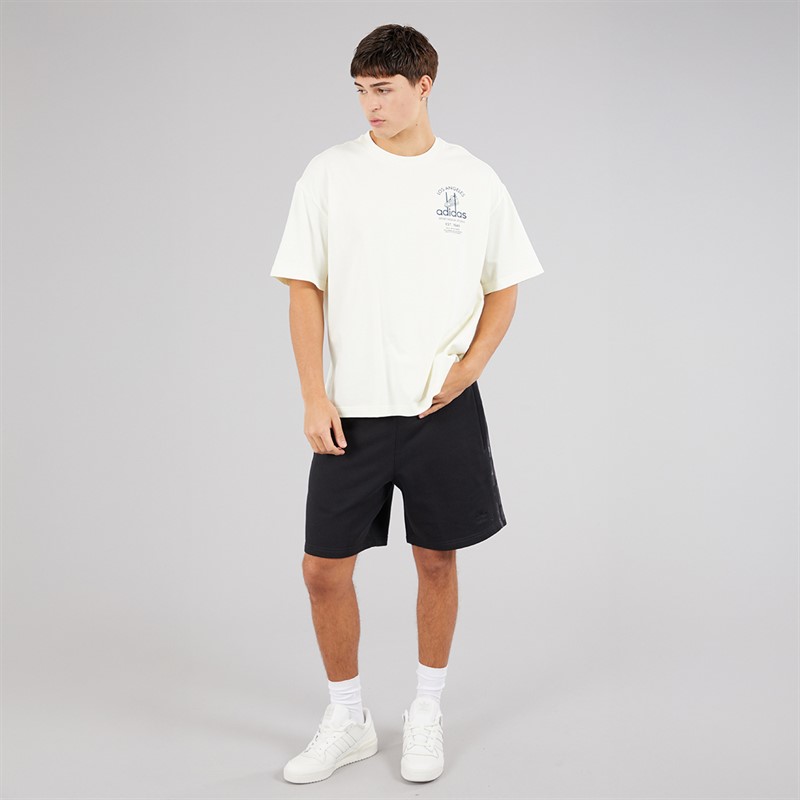 adidas Originals Mens Sports Design GFX Back Graphic T-Shirt Ivory