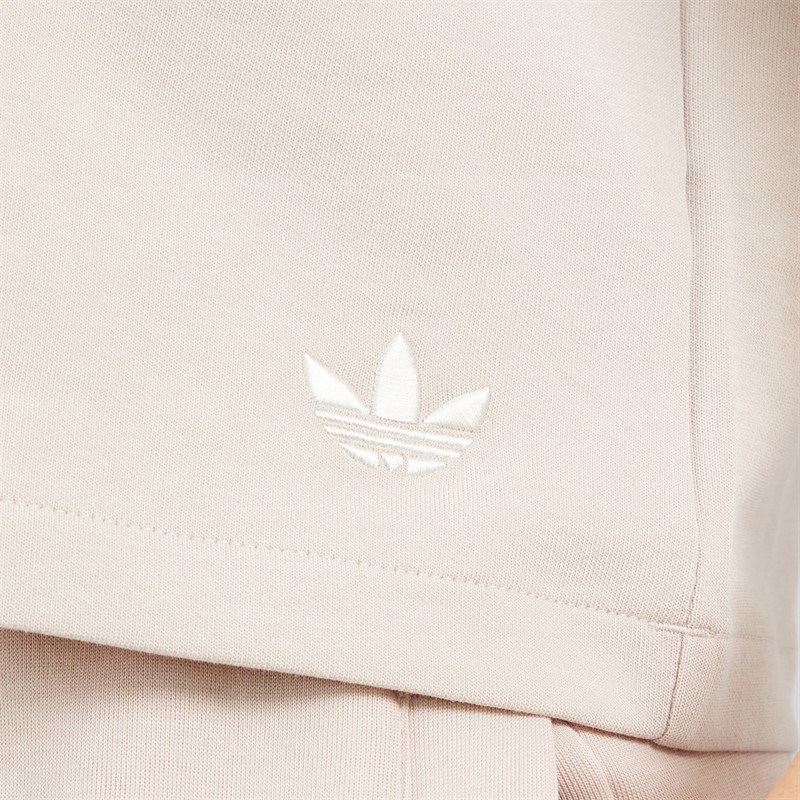 adidas Originals Womens Off Placed 3-Stripes T-Shirt Wonder Taupe