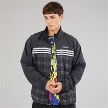 adidas Originals Mens Tartan Loose Fit Track Top Black
