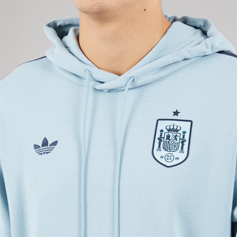 adidas Originals Mens Rfef Spain Trefoil Hoodie Ash Grey