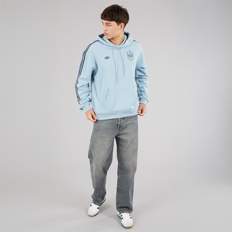adidas Originals Mens Rfef Spain Trefoil Hoodie Ash Grey