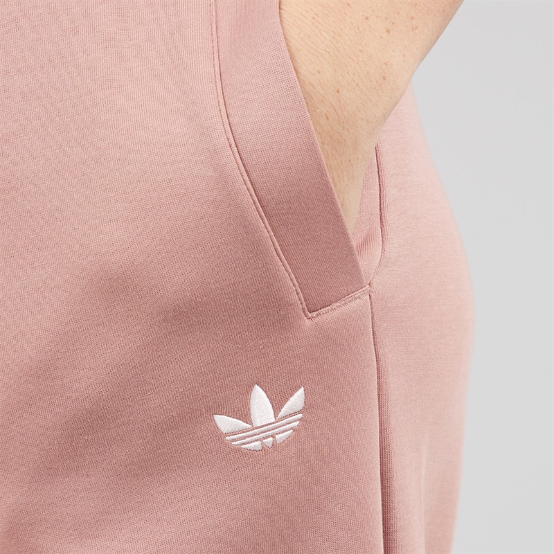 adidas Originals Womens Off Placed 3-Stripes Wide Leg Joggers Warm Clay