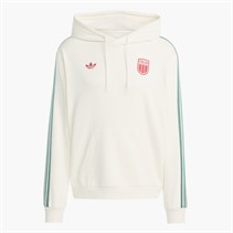 adidas Originals Mens FIGC Italy Trefoil Hoodie Off White