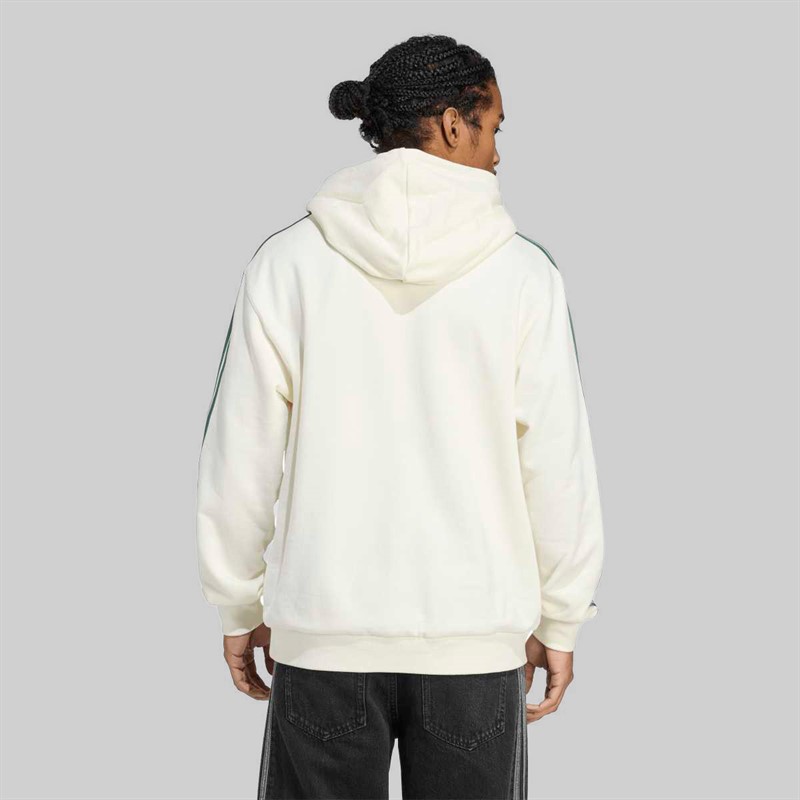 adidas Originals Mens FIGC Italy Trefoil Hoodie Off White