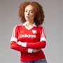 adidas Originals Womens Graphic Football Long Sleeve Jersey Better Scarlet