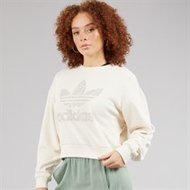 adidas Originals Womens Snake Trefoil Sweatshirt Wonder White
