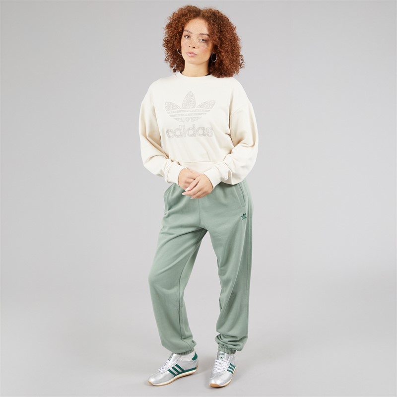 adidas Originals Womens Snake Trefoil Sweatshirt Wonder White